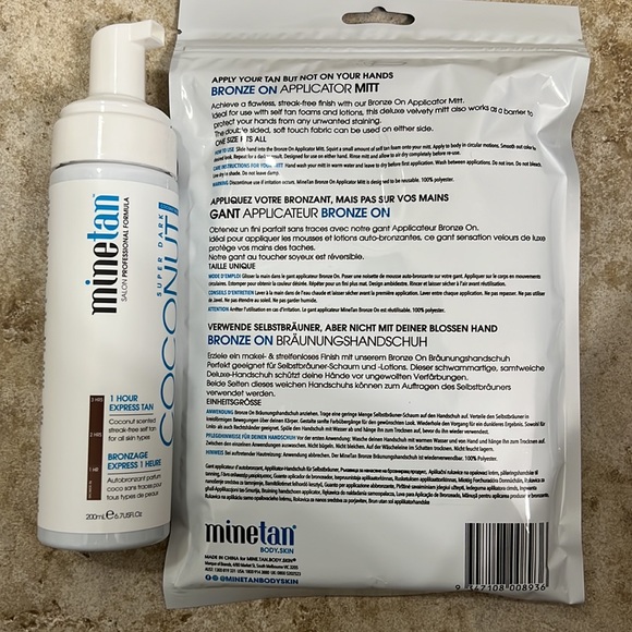 Minetan super dark coconut water 1 hour Express tan with applicator mitt - Picture 3 of 3